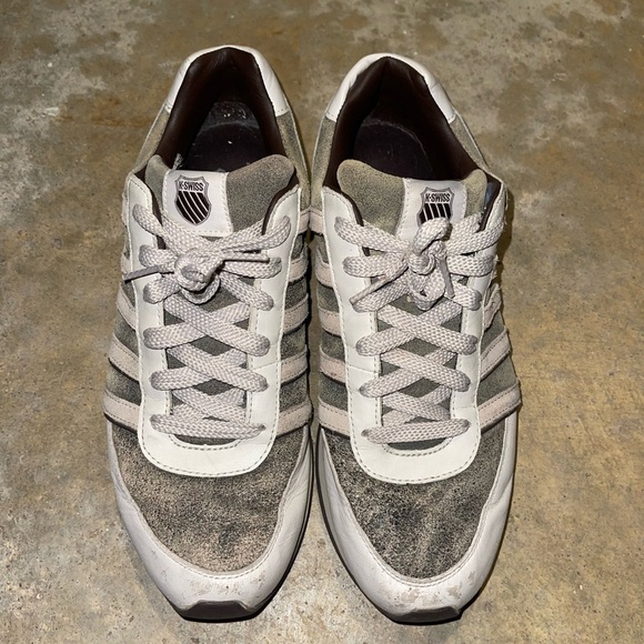 K-Swiss Men's Gray and White Sneakers - Picture 3 of 8